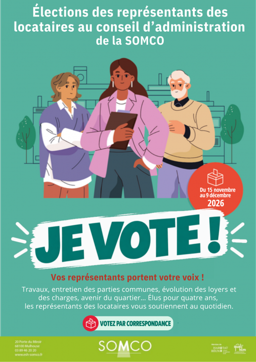 Affiche élections locataires 2026